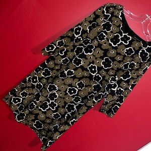 Brooks Brothers Brown & Black Floral Shift Dress